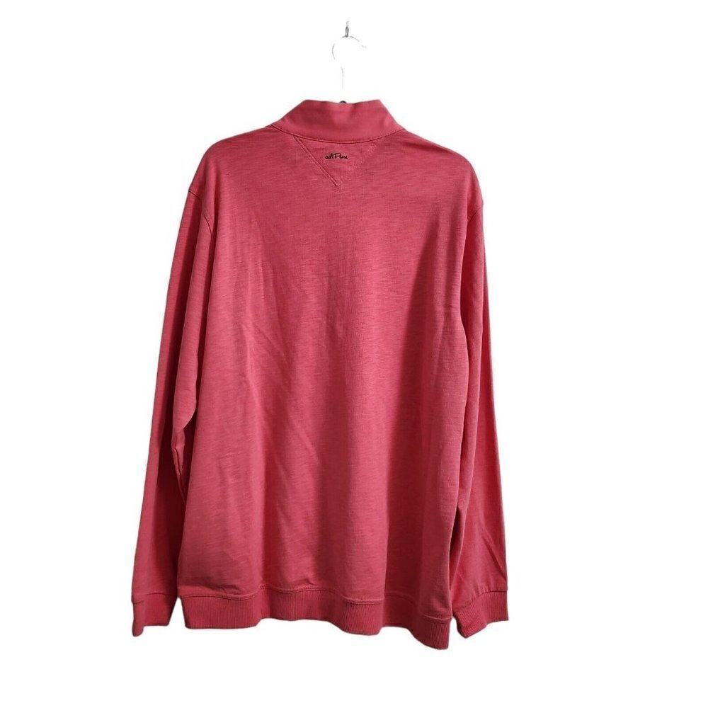 AdiPure by Adidas Mens Golf Sweater XL Salmon Pink 1/4 Zip Pullover Outdoor - Picture 10 of 13